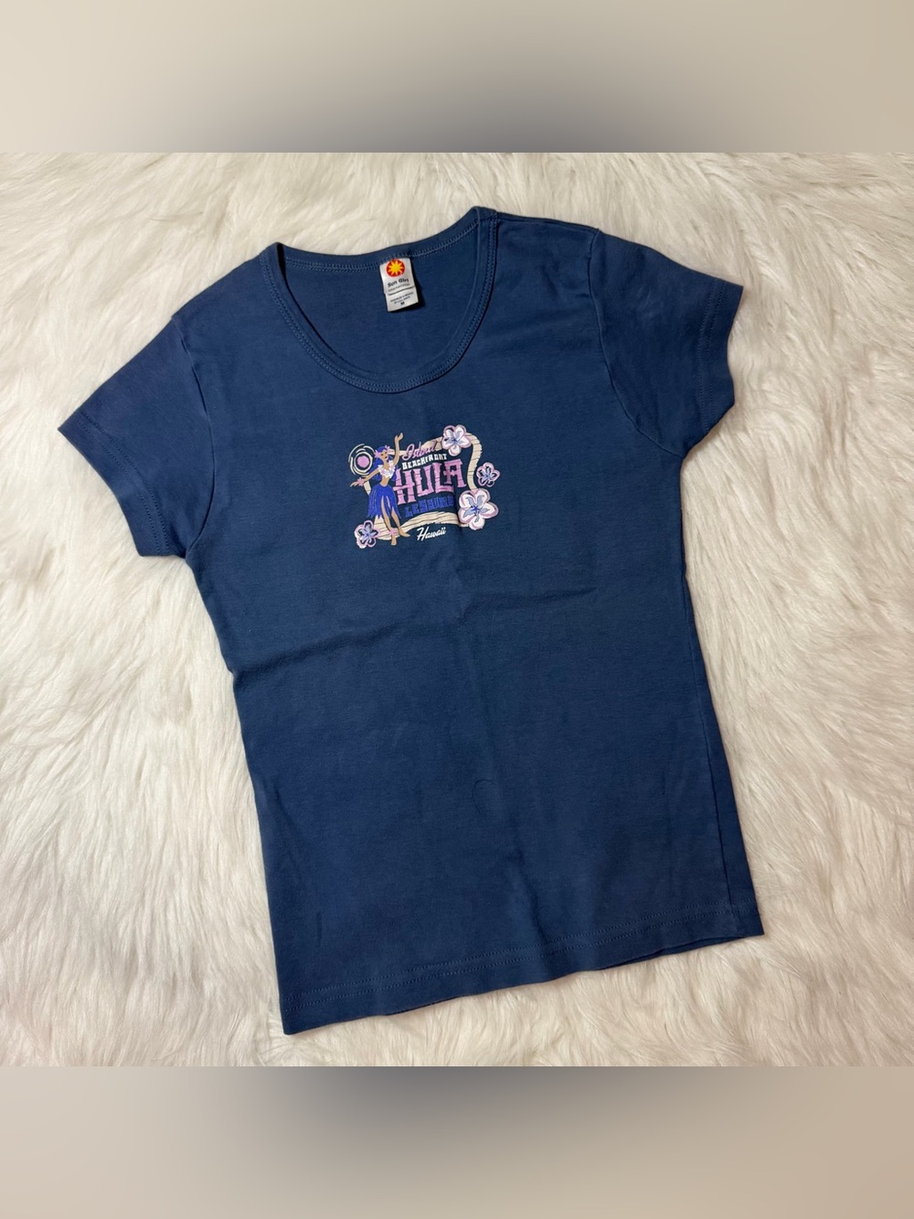 Vintage Hawaii Sun Girl International Island Beachfront Hula Lessons Tee